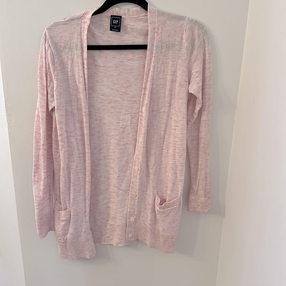 Gap Pink button down sweater
